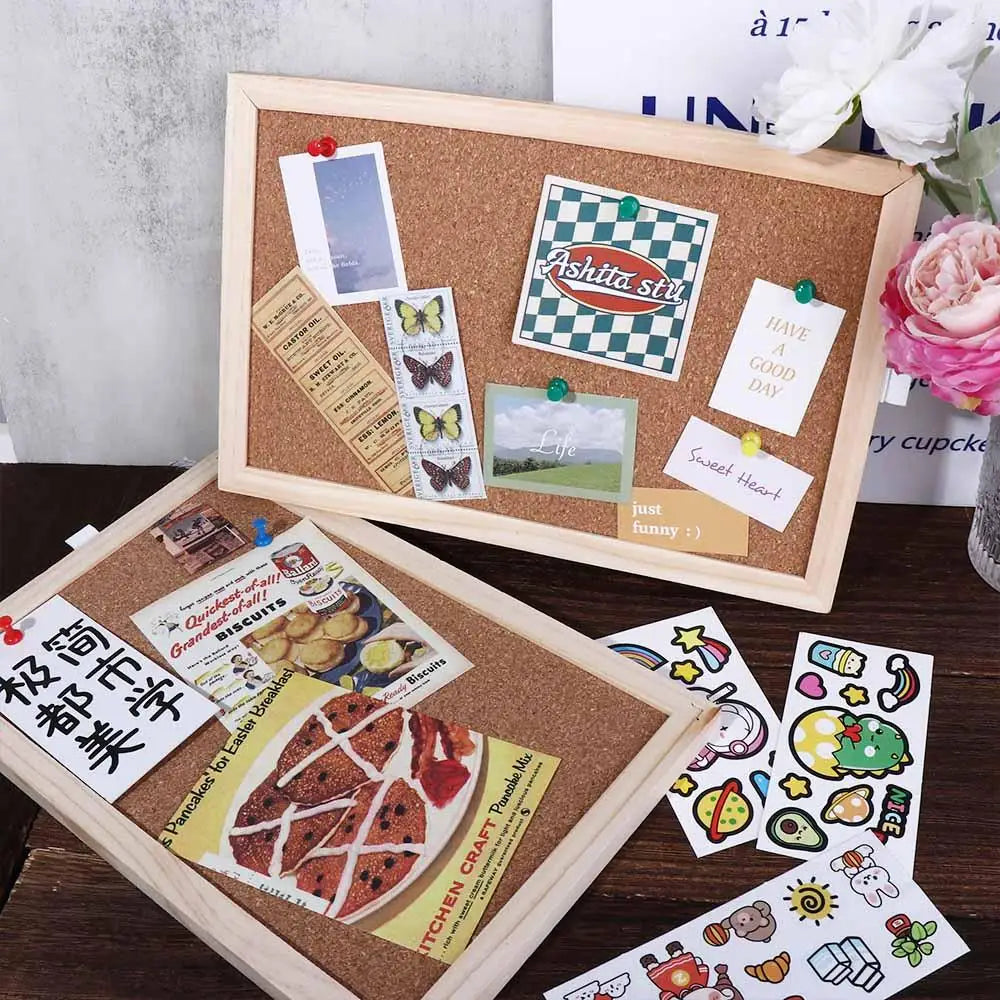 School Home Notice Note Board Office Supplies Memo Board Frame Photo Background Board Jewelry Display Stand Message Board Kit