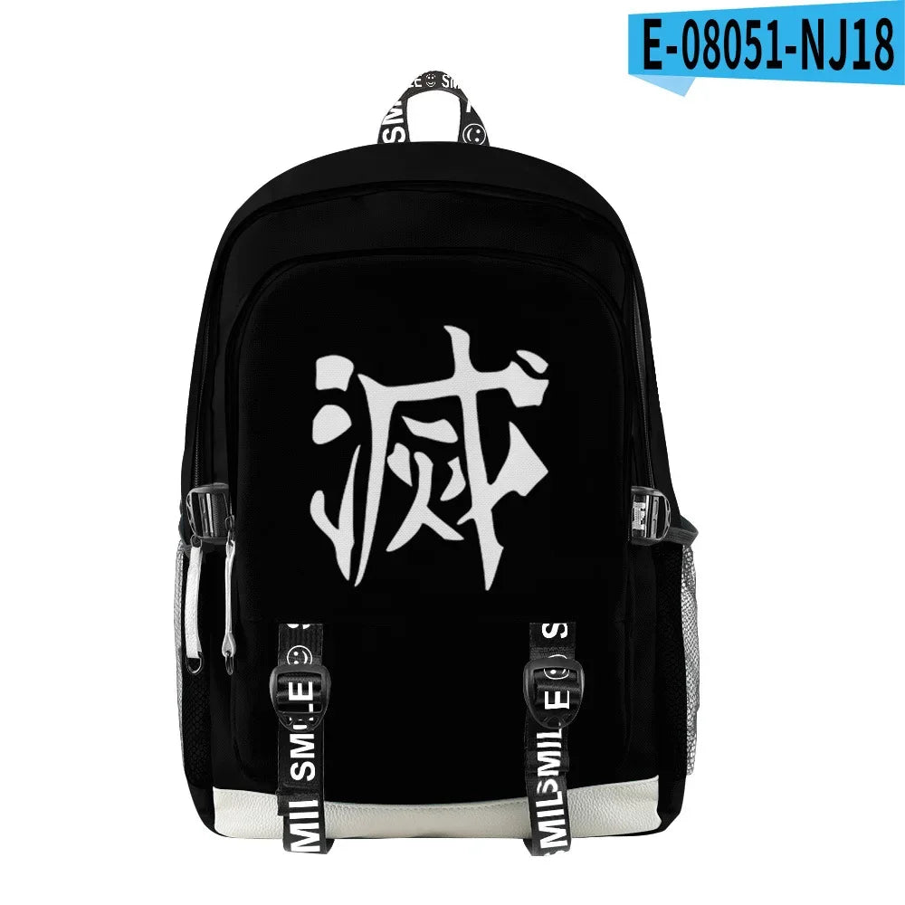 Kimetsu No Yaiba Backpack Kamado Tanjirou Neuzko School Bags Canvas Bag Girl Boy Students Anime Backpack Bag