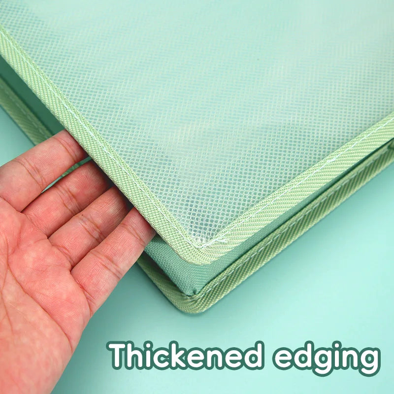 Huajie New PP File Bag Flip Transparent File Bag Thickeneded Large Capacity Data Storage Bag Portable School Office Supplies