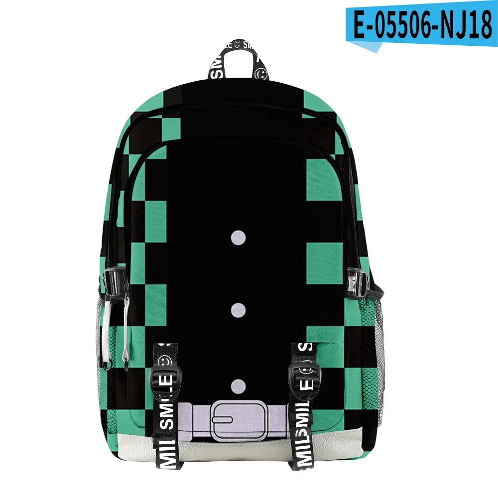 Kimetsu No Yaiba Backpack Kamado Tanjirou Neuzko School Bags Canvas Bag Girl Boy Students Anime Backpack Bag