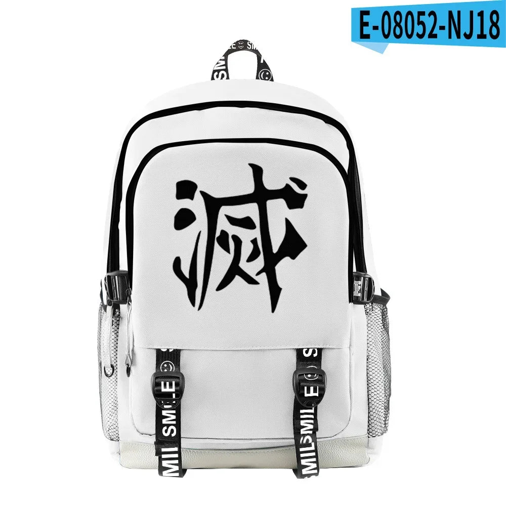Kimetsu No Yaiba Backpack Kamado Tanjirou Neuzko School Bags Canvas Bag Girl Boy Students Anime Backpack Bag