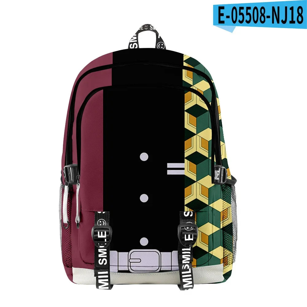 Kimetsu No Yaiba Backpack Kamado Tanjirou Neuzko School Bags Canvas Bag Girl Boy Students Anime Backpack Bag