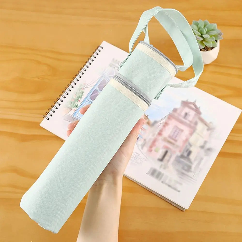 Portable Book Storage Bag Oxford Cloth Handheld File Organizer Large Capacity Dustproof Art Storage Bag Back To School