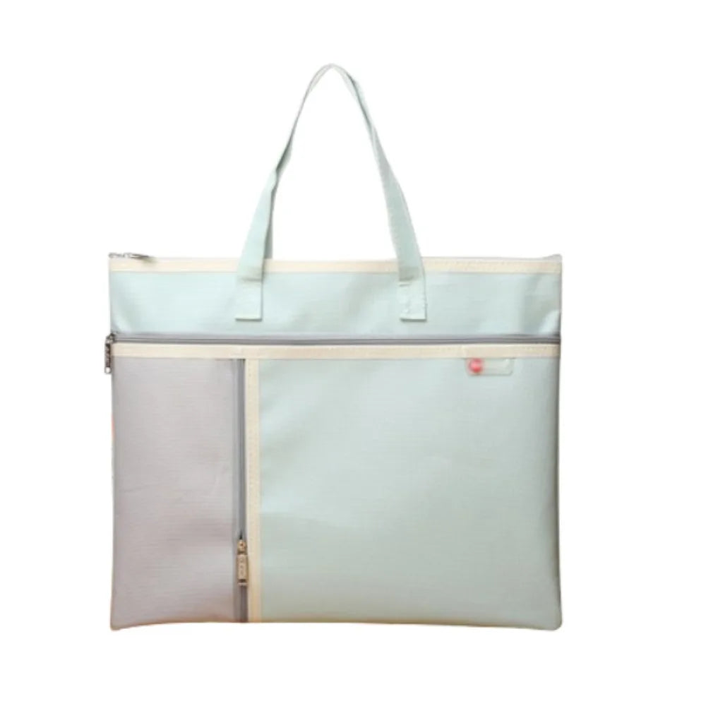 Portable Book Storage Bag Oxford Cloth Handheld File Organizer Large Capacity Dustproof Art Storage Bag Back To School