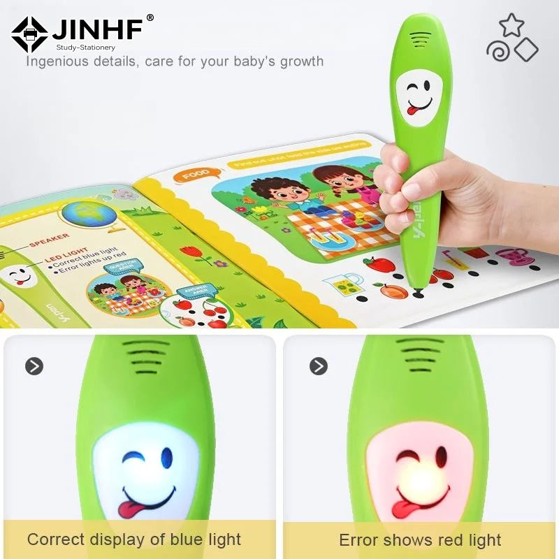 1 Set English Learning Smart Point Touch Talking Pen Learning Machine Voice Sound Book For Kids Educational Toy