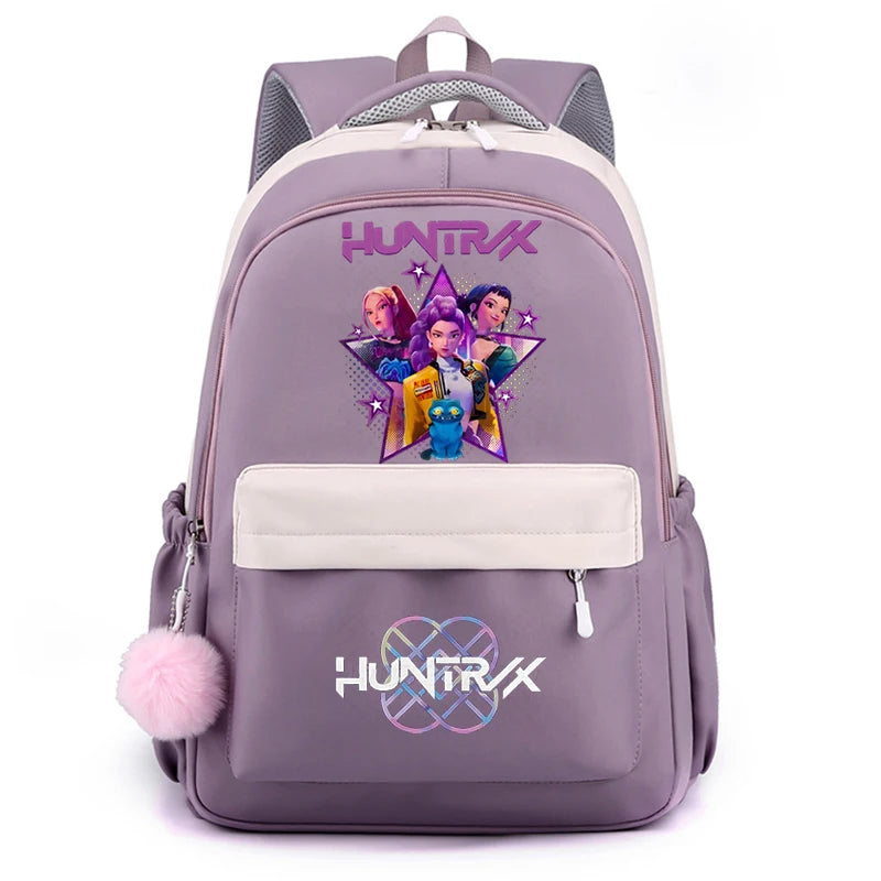 School Backpack for Students KPop Demon Hunters Daily Bagpack 2025 Hot Movie Print Backpacks for Girl Boy Laptop Usb Port Bag
