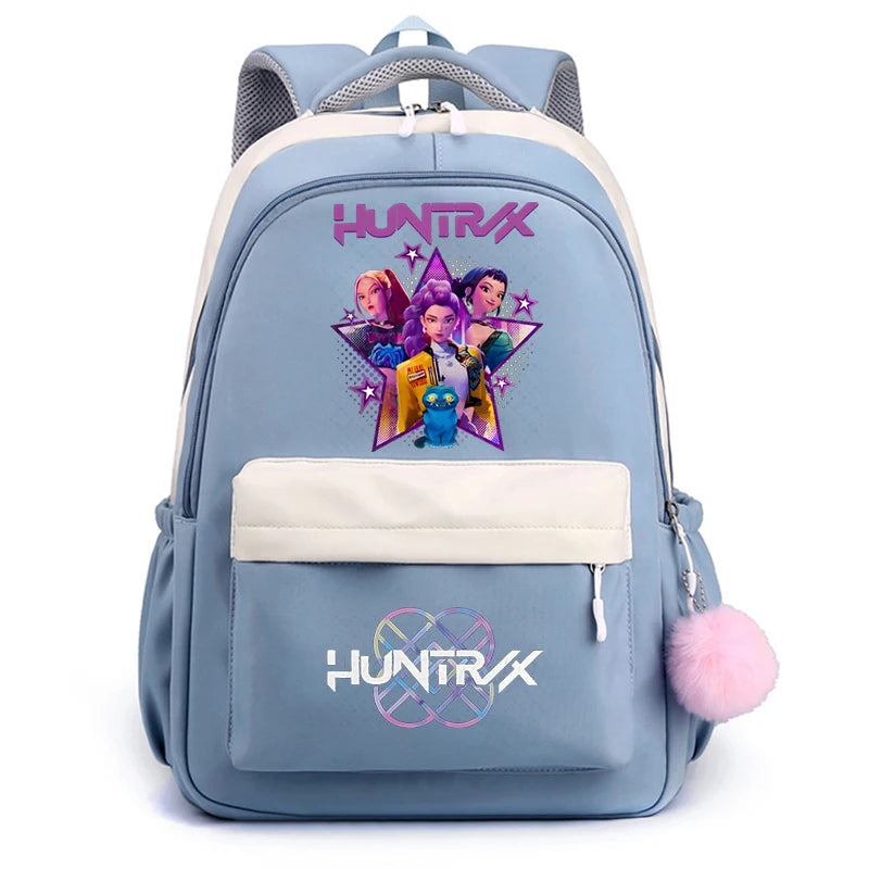 School Backpack for Students KPop Demon Hunters Daily Bagpack 2025 Hot Movie Print Backpacks for Girl Boy Laptop Usb Port Bag
