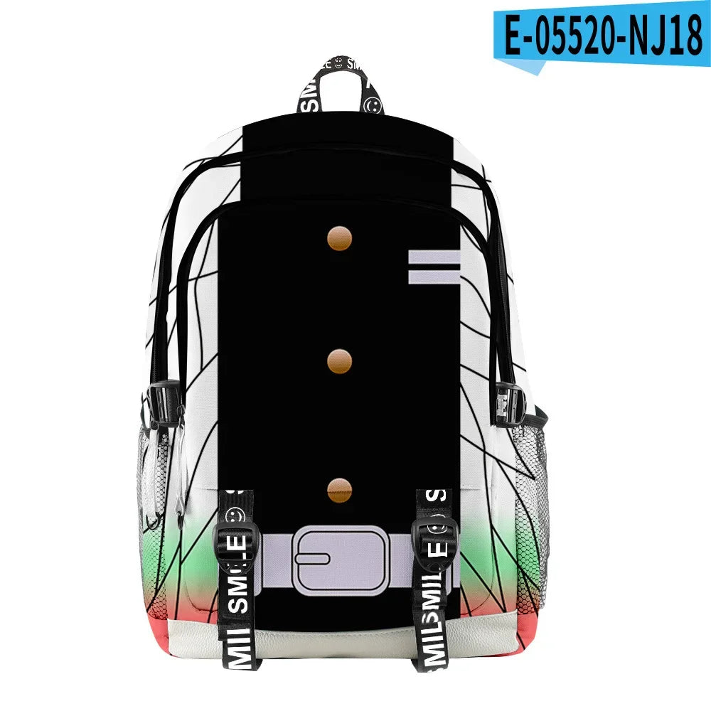 Kimetsu No Yaiba Backpack Kamado Tanjirou Neuzko School Bags Canvas Bag Girl Boy Students Anime Backpack Bag