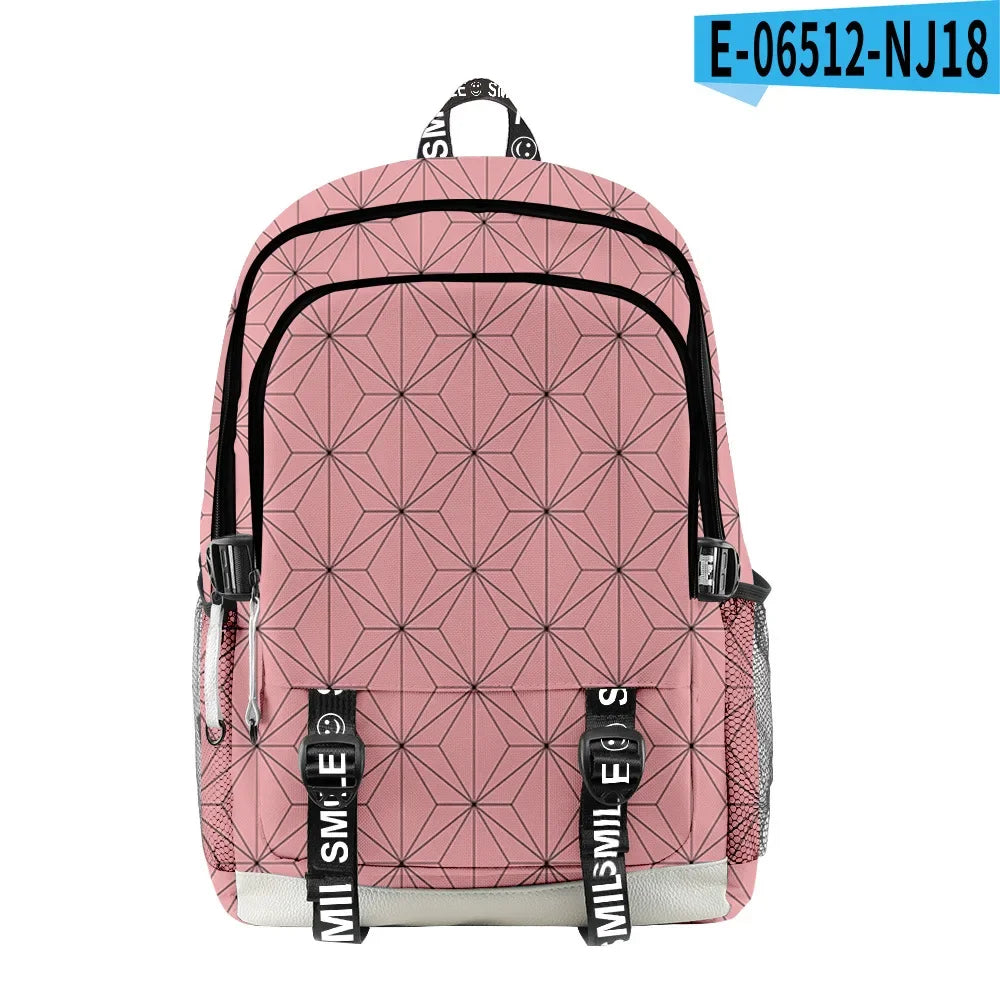 Kimetsu No Yaiba Backpack Kamado Tanjirou Neuzko School Bags Canvas Bag Girl Boy Students Anime Backpack Bag