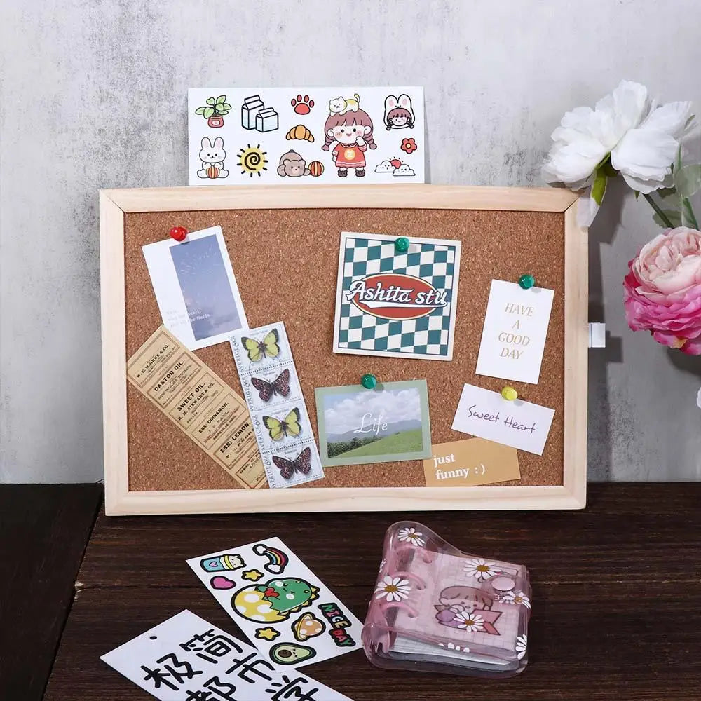 School Home Notice Note Board Office Supplies Memo Board Frame Photo Background Board Jewelry Display Stand Message Board Kit