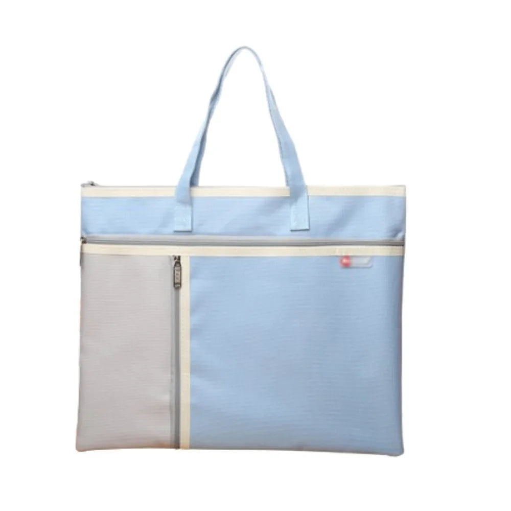 Portable Book Storage Bag Oxford Cloth Handheld File Organizer Large Capacity Dustproof Art Storage Bag Back To School