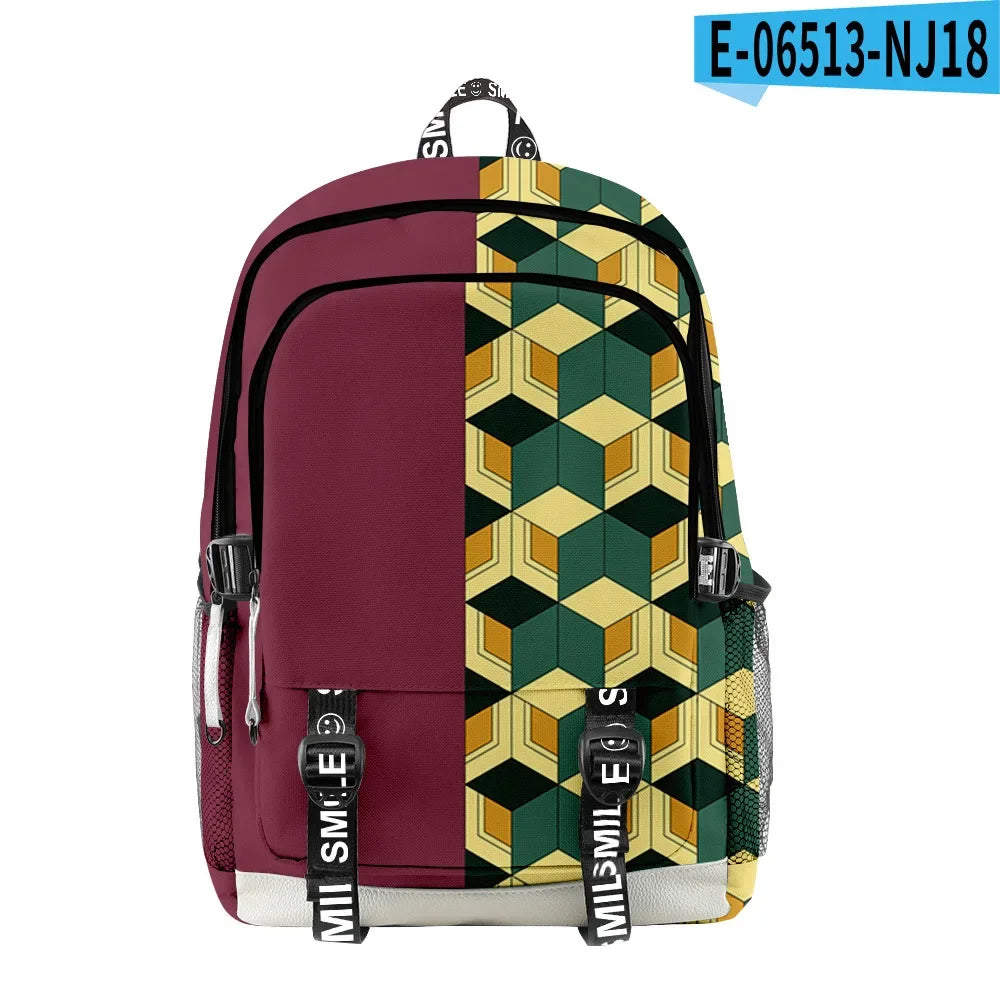 Kimetsu No Yaiba Backpack Kamado Tanjirou Neuzko School Bags Canvas Bag Girl Boy Students Anime Backpack Bag
